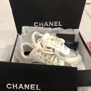 White and PVC sneakers